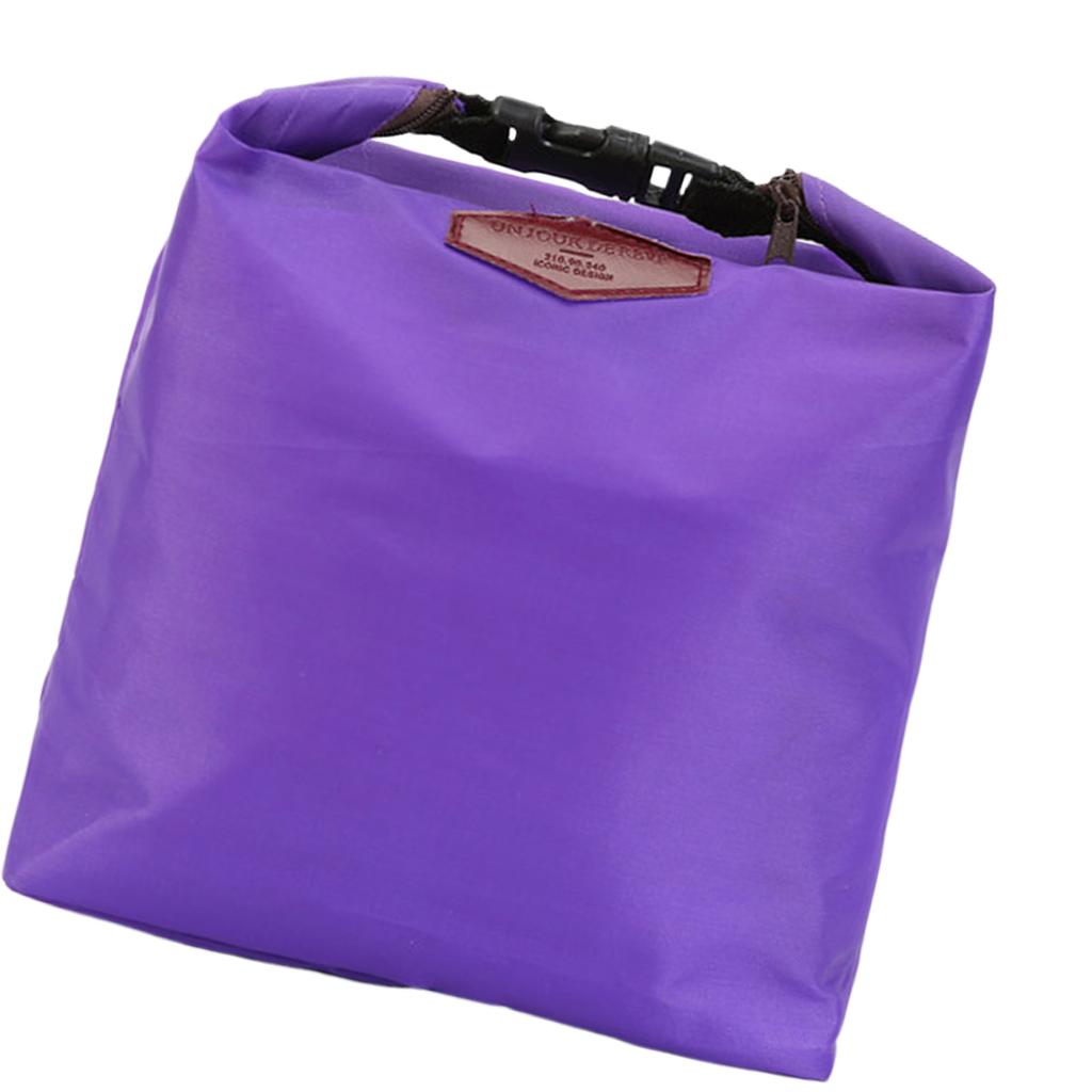 Compact Insulated Lunch Bag Waterproof Nylon Small Cool Box Portable Food Container Bag for Work School Outdoor Picnic