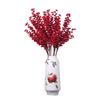 Artificial Red Berry Stem Branch Bright Red 48cm Faux Holly Berry Pick for Xmas Holiday Home Decor Vase Arrangement
