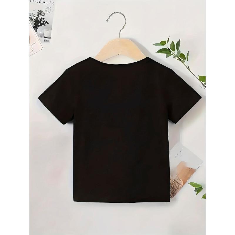European sizes Girls' Short Sleeve T-Shirt - Colorful Heart & Pink Flower Blouse-Compatible Tee Suitable for Casual Outfits, Regular Fit for Jeans