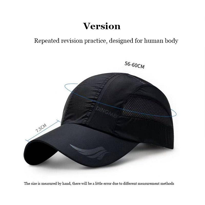 Baseballkappe Sommer Herren Damen Outdoor Sport Laufen Wandern Schweißkappe Männlich Schnelltrocknend Verstellbar Sonnenschutz Netz Truckerhut