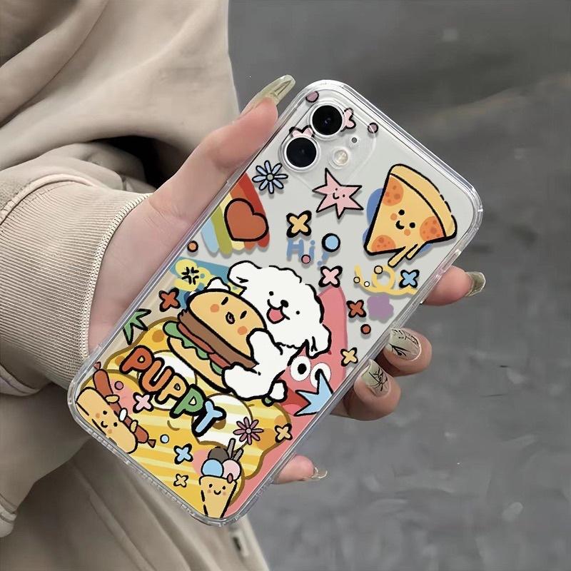 Gluttony Puppy for iPhone 15 Case iPhone14Pro/13/12/xsmax/6/7/8 Transparent