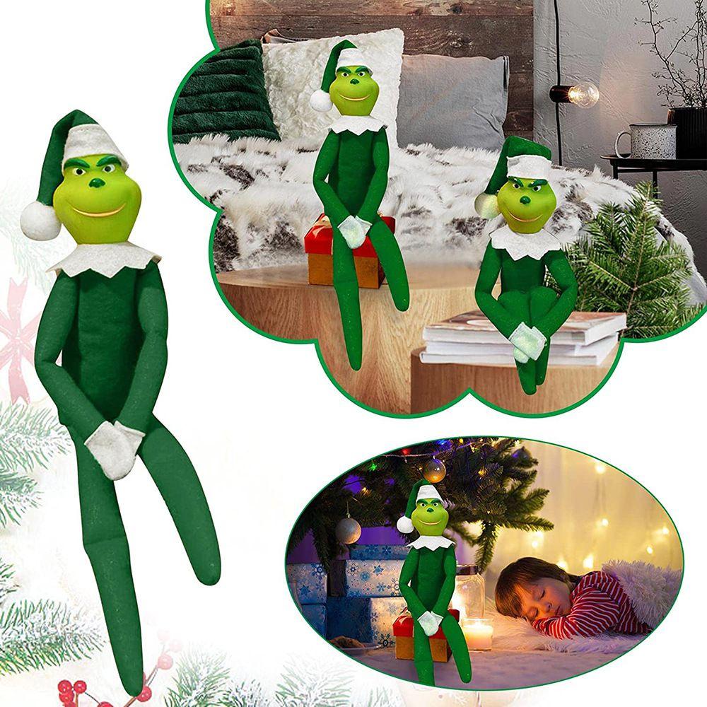 Christmas Grinch Doll Decorations Soft Comfortable And Perfect As Holiday Ornaments And Gifts