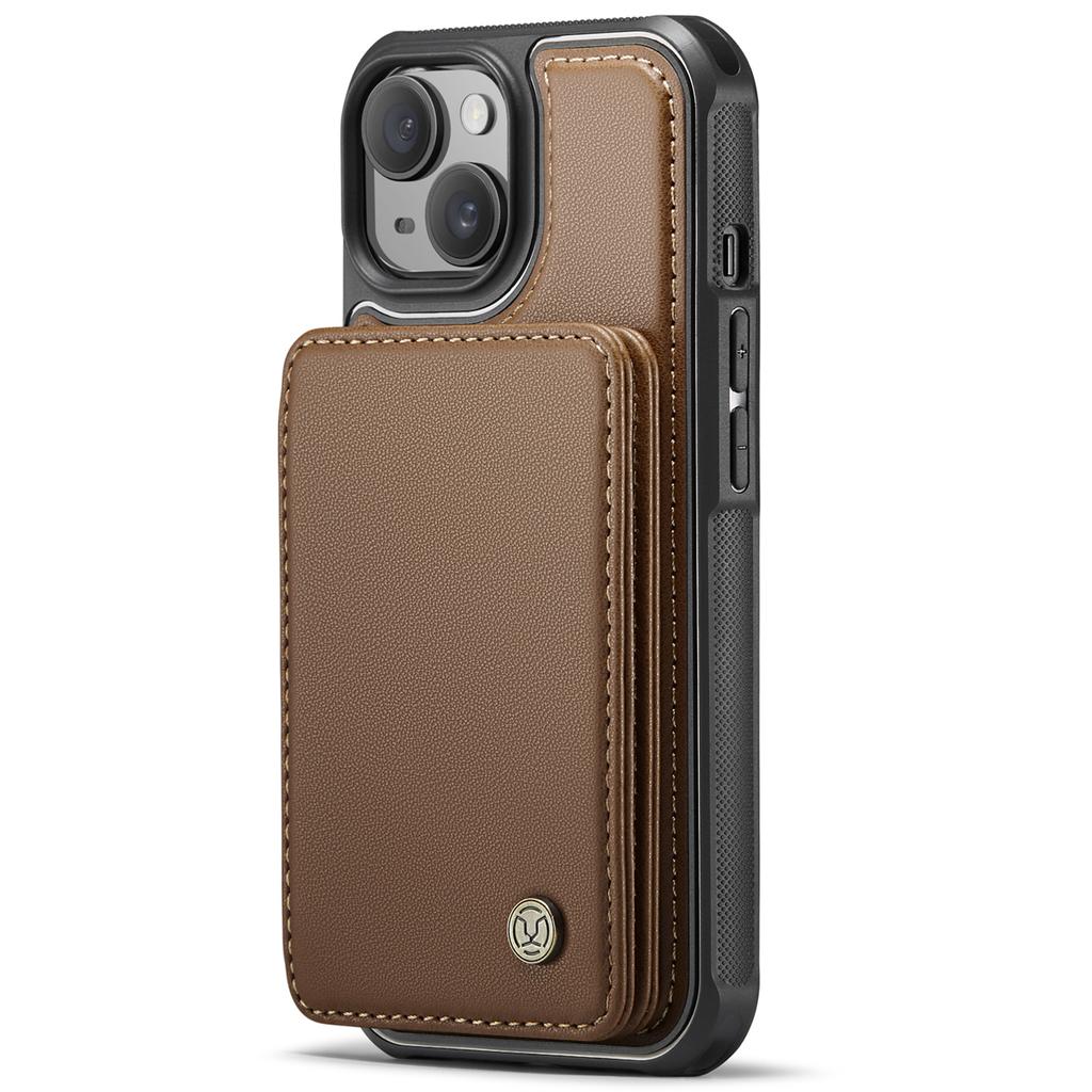 For iPhone 14 Case Leather Mobile Cover with Detachable Magnetic Card Bag