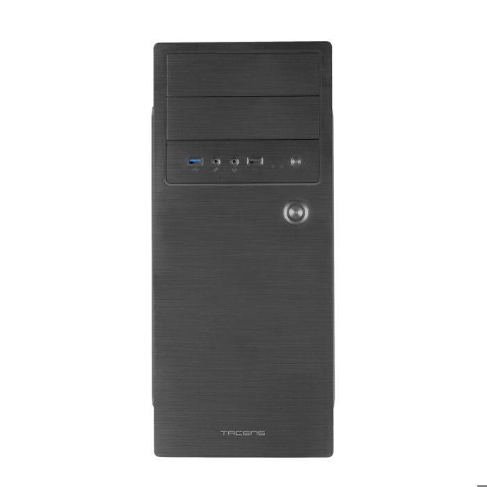 ATX PC-kabinett - Tacens - 2INITIOX - Polert aluminium - 120 mm vifte - Svart