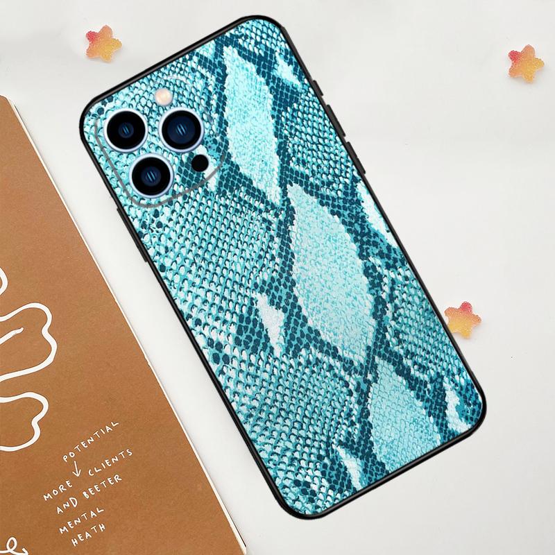 Snake Skin Print Phone Case For iPhone 17 Pro Max 14 11 15 16 Pro Max 13 12 mini 16 Plus 16e 17 Air Funda