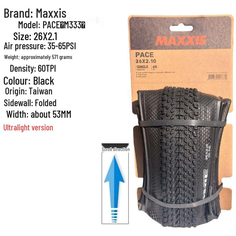 

Maxxis PACE M333 Ультралегка Покришка для Гірського Велосипеда Стійка до Проколів - Розміри 26 , 27.5 x 1.95, 29 x 2.1