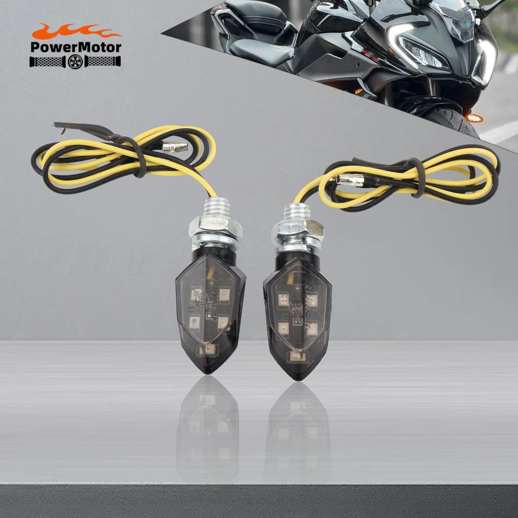 Motorcycle Mini Turn Signal Lights Lamp Supermoto Motorbike Universal LED Indicators Lights Amber Blinker Enduro Accessories