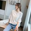 Sweet Chic Floral Chiffon Lace Shirt Casual Lantern Sleeve White Blouses Women Korean Loose Ladies Tops  Blusas Mujer 15204