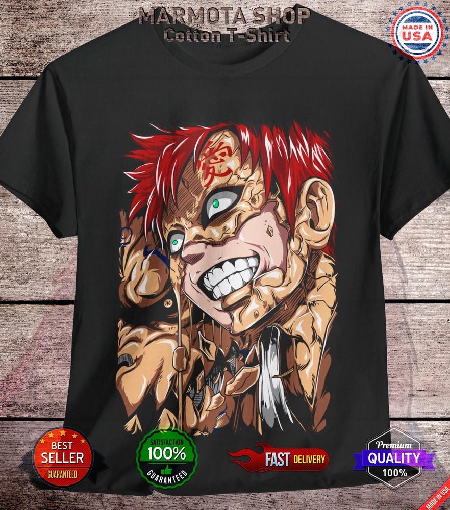 

Gaara Shirt Naruto Shippuden Itachi Kakashi Anime Unisex Tee T-Shirt All Size 3XL