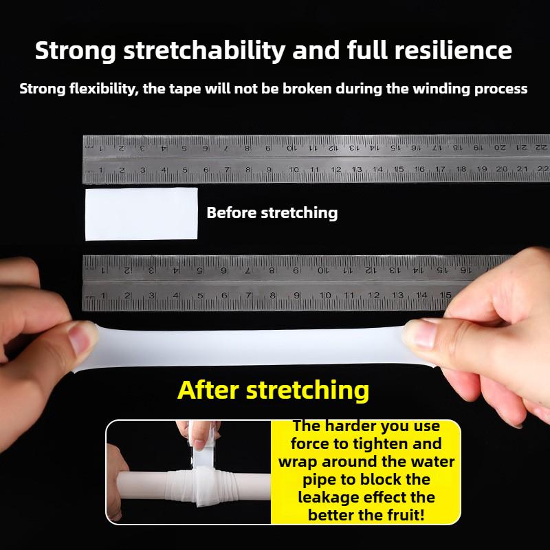 Repair of High Temperature and High Pressure Water Pipe Waterproof and Leak Proof Tape, Insulation Self-adhesive Silicone Tape