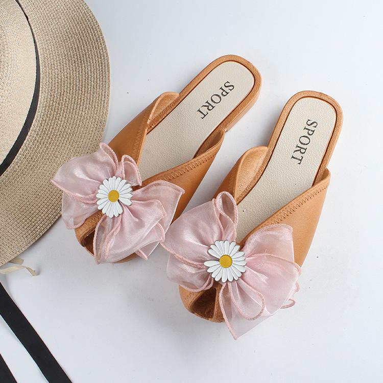 Yuzhihao Women s Summer Flower One-Strap Closed-Toe Sandals 38