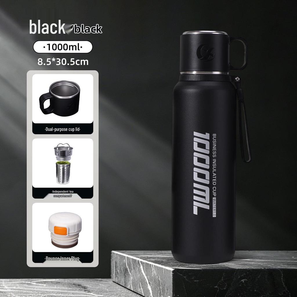 Large Capacity 316 Stainless Steel Thermos with Tea Infuser – Portable, Leak-Proof Bottle for Hot/Cold Retention