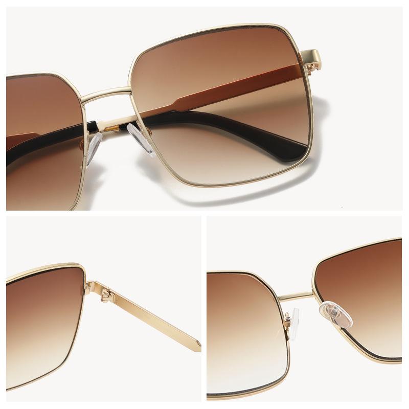 Single beam metal frame sunglasses fashionable versatile sunscreen sunglasses men's outdoor fishing cycling women's sunglasses