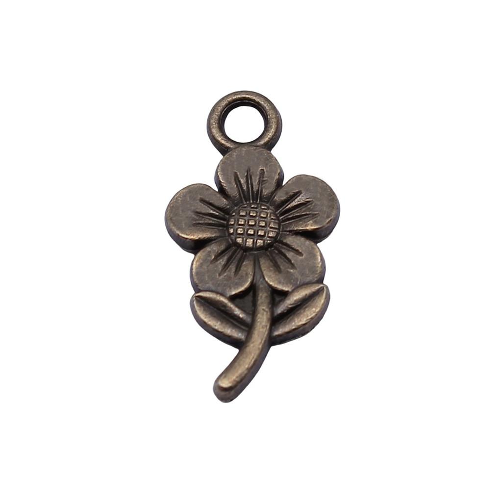 Roses Lotus Flower Charms Sunflowers Pendants For Floral Themed Jewelry Making