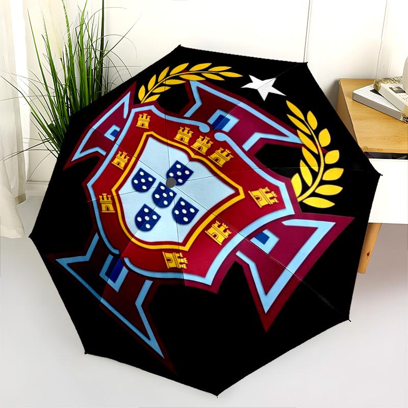 Royal Emblem Design Folding Umbrella Suitable for All Seasons 8 Paraphenoid Bones Sun Umbrella Umbrella Umbrella