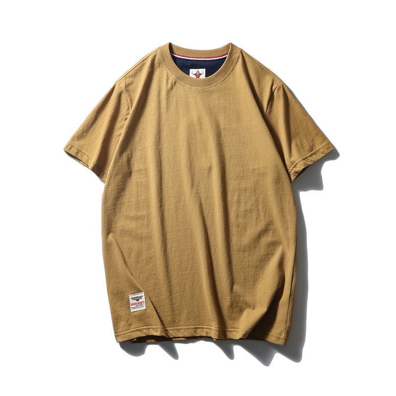 Heavy Weight Pure Color Export Export Men Short Sleeve T-Shirt