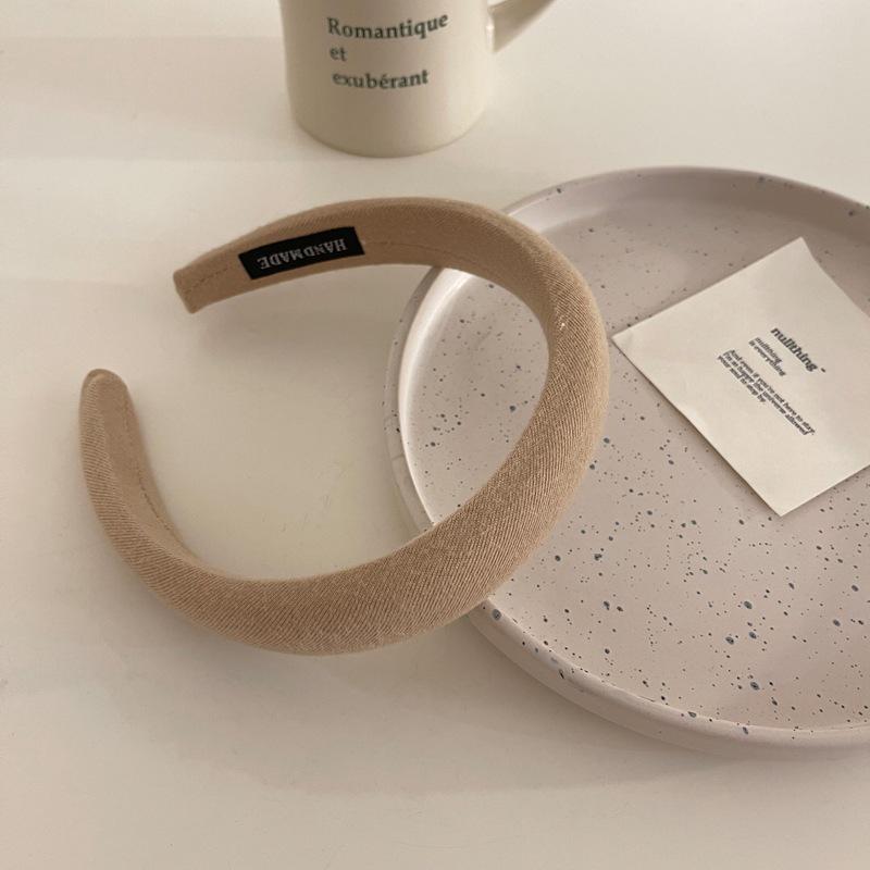 2021 Wide Chocolate Headband: High-Spongy Hairpin for Japanese & Korean Women