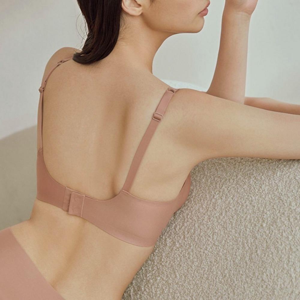 Push Up Bra Backless Women Jelly Bras Low Cut Sexy Plunge Brassiere Open Back Wedding Underwear Invisible Seamless Deep V Lingerie