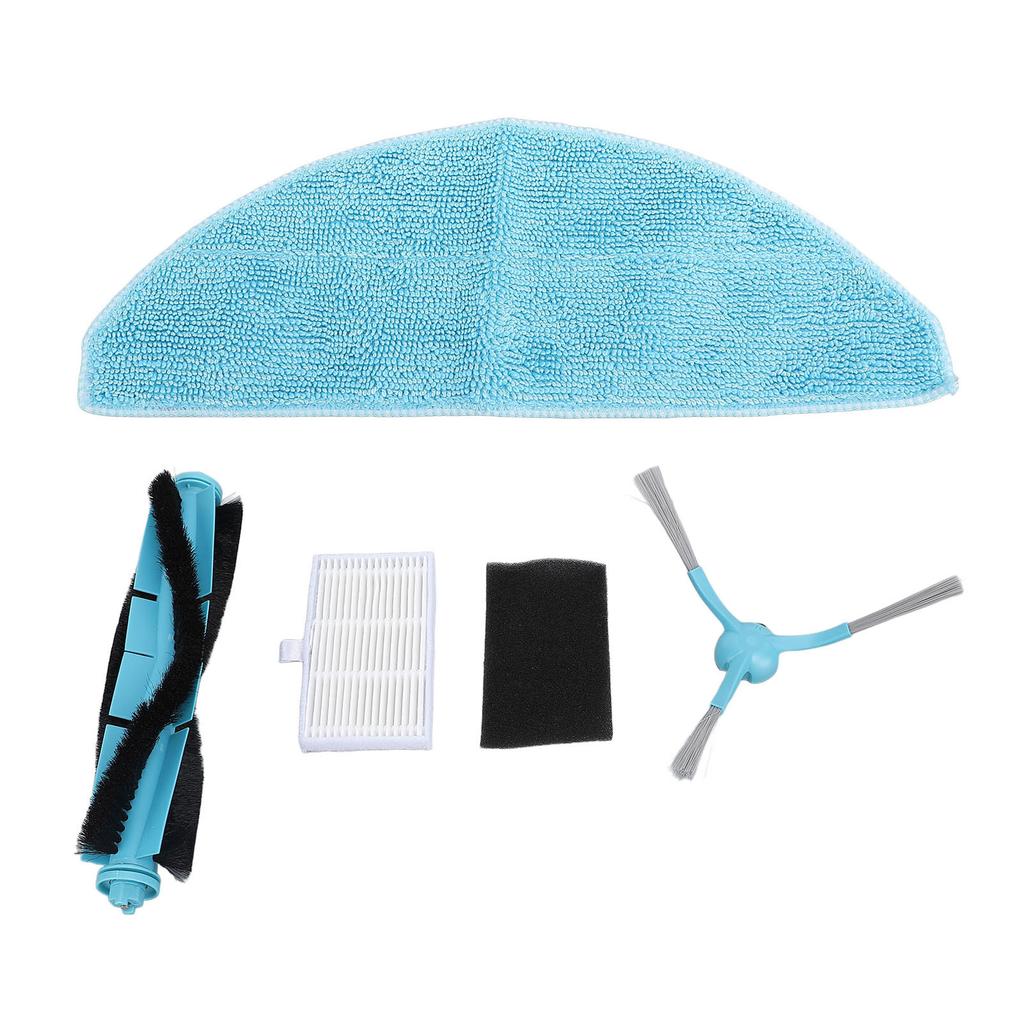 Robot Vacuum Cleaner Replacement Parts 1 Main Brush 2 Side Brush 2 Mop Clothes 2 Filter 4 Dust Bag A