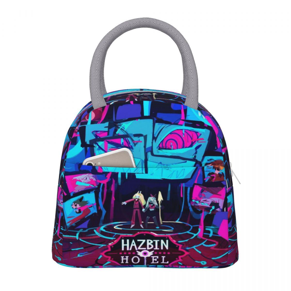 Hazbins Hotels Alastor Vox 2 Geïsoleerde Lunchtas Voedselcontainer Draagbare Thermische Koeler Lunchbox Voor School Kantoor One Size