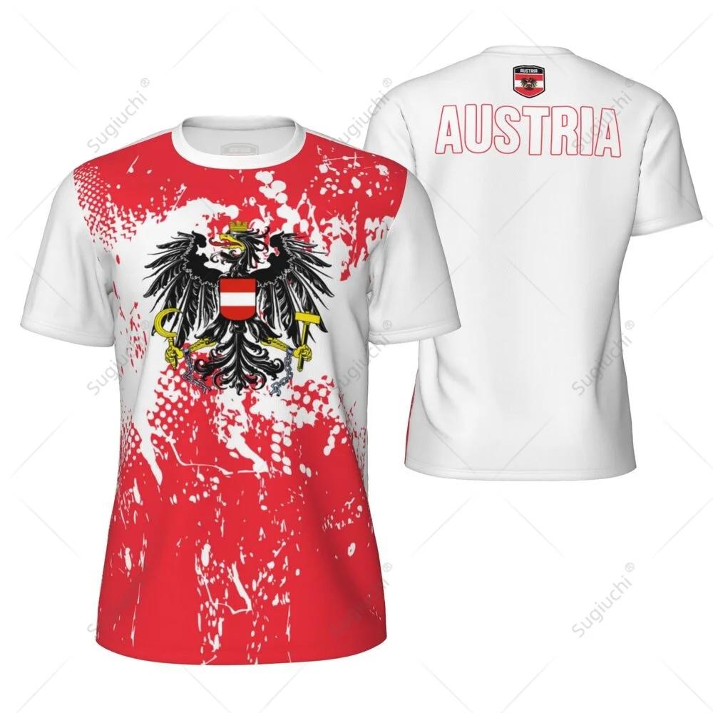 AUSTRIA Flag 3D Print Sports Quick-dry Breathable Men T-shirt Football Jersey Team Short-sleeve Parent-child Top Clothes Summer