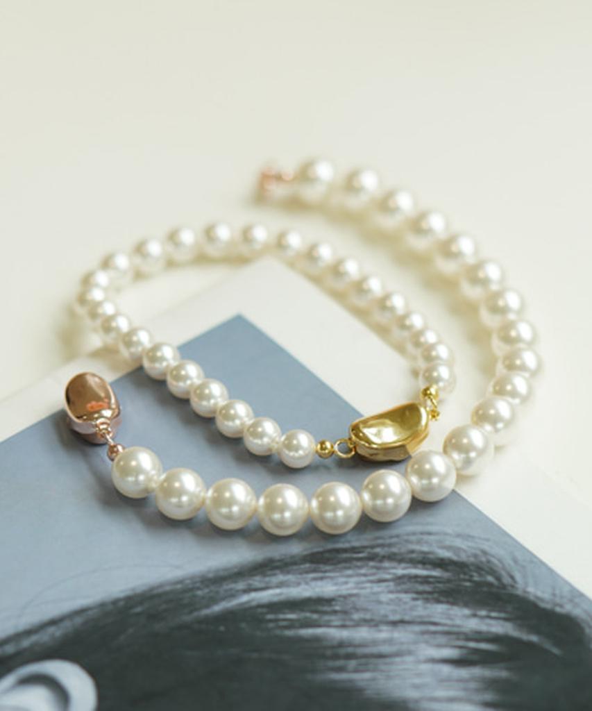 Alleun Swarovski Pearl Bracelet Silver 925 Bold Beans (Type B)