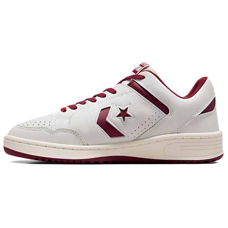 Converse Weapon Anti-slip and Wear-resistant Low-top Board Shoes Unisex White and Red