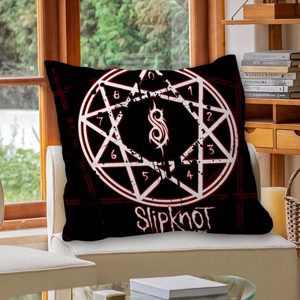 Cuscino Slipknot Band Heavy Metal Regali Arredamento Ufficio Casa Camera da Letto Divano Copricuscino per Auto Custodia 45X45Cm