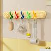 2Pcs Suction Cup Bathroom Storage Hook Detachable Waterproof Door Back Clothes Hook Creative Moisture-proof