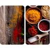 Protection Plaque De Cuisson - WENKO - Epices - Verre Trempé - Lot De 2 - 30x52 Cm