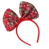 Plaid Christmas Oversized Bow Headband for Adults & Children - Festive Hair Accessory