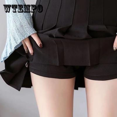 Summer Korean Skirt Shorts Women High Waist Kawaii Mini Skirt School Short Pleated Japanese Pink Skirt Female