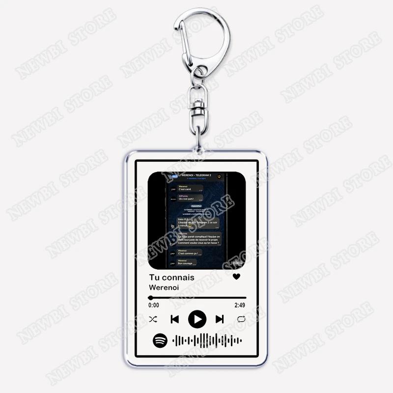 

France Rapper Werenoi Songs Keychains for Women Accessories Bag Laboratoire Tu Connais Music Keying Jewelry Fans Friends Gifts