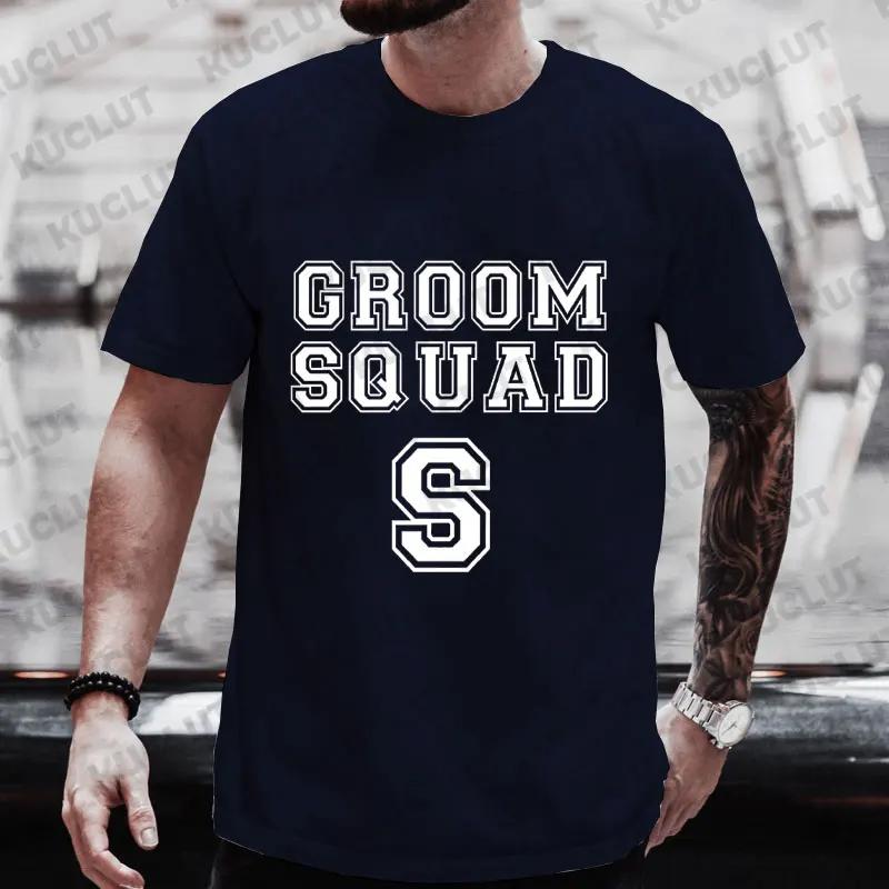 Groom Squad Best Man T Shirt Team EVG Future Groom Tshirt Friends Single Farewell Fashion Graphic Tops Bachelor Stag Party Tees