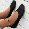 New Fashion Square Knit Breathable Flat Sole Single Shoes Solid Light Mesh Fly Knit Lazy Work Shoes Flat Shoes