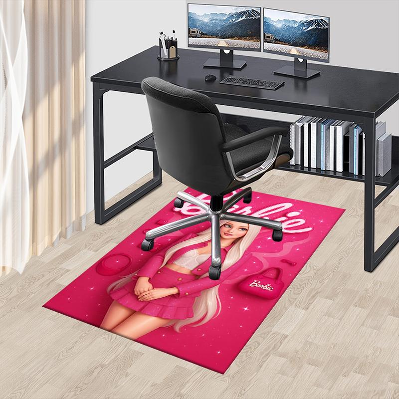 1 Stück Barbie Teppich rutschfest Polyester Fußmatte für Büro.Schlafzimmer