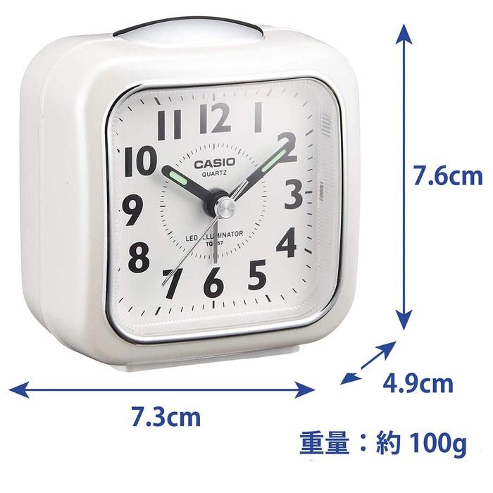 Casio TQ-157-7BJF Alarm Clock - White