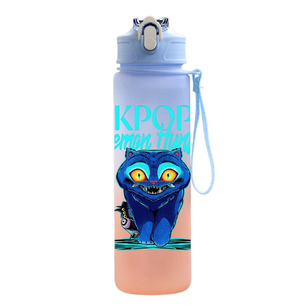750Ml Water Bottle Cartoon K-Pop Demon Hunters Printed Large Capacity Drinking Cup Portable Outdoor Sports Water Cup Children Kid Gift