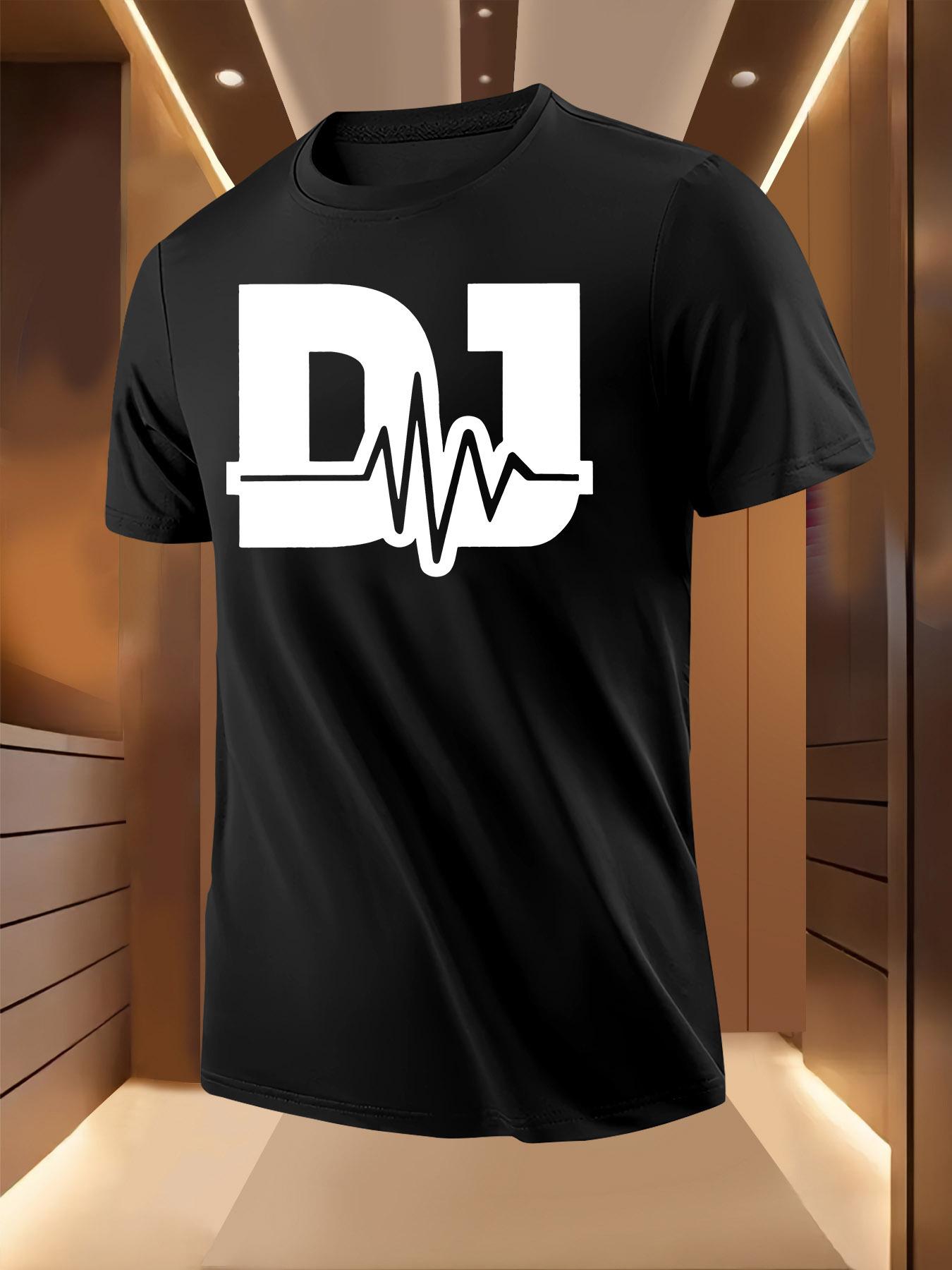 DJ Graphic Tshirt - Music Producer Tee with Heartbeat Design S