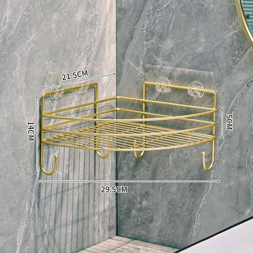 Golden Bathroom Triangle Storage Rack Corner Wall Mounted Washbasin Bathroom Storage Rack Bathroom Accessories Corner Shelf