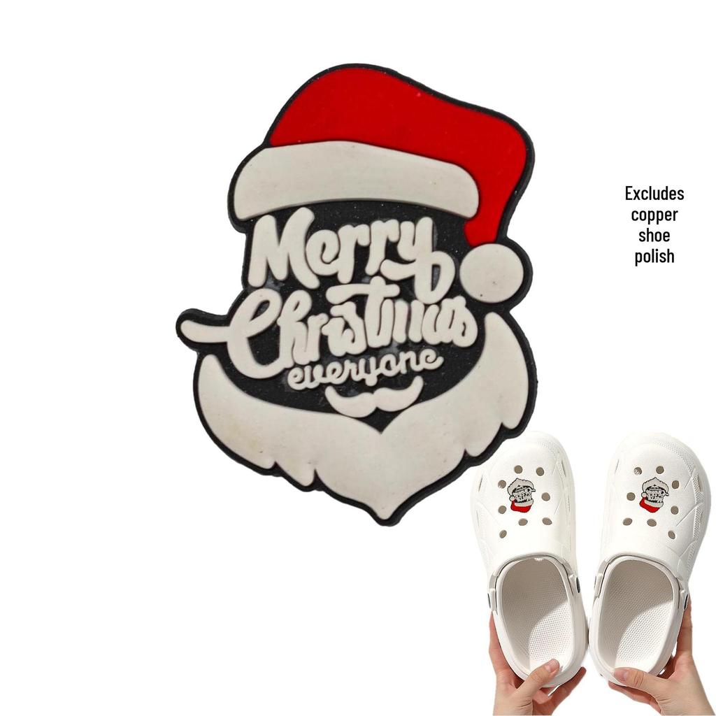 Detachable Christmas Shoe Buckle: PVC Flower Decoration for Hole Shoes