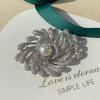 DIY Copper-Plated Gold Zircon Sunflower Brooch with Pearl Corsage Setting