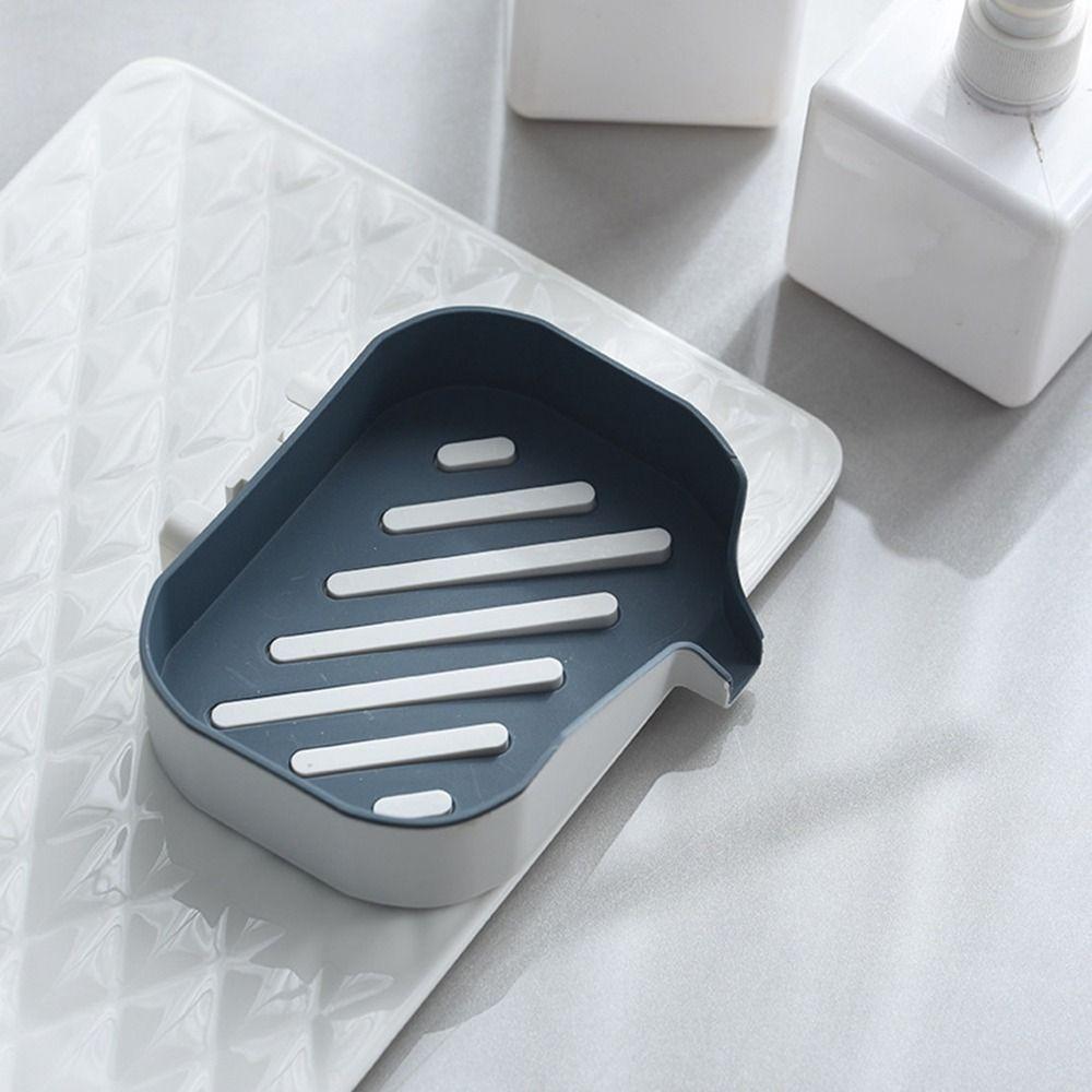 Punch-Free Double Layer Soap Holder Plastic Draining Soap Storage Rack Creative Soap Box  Kitchen