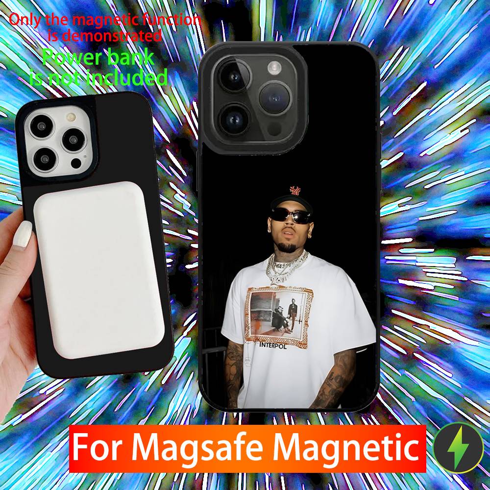 C-Chris Brown 11 Phone Case For iPhone 16,15,14,13,12,11,Pro,Max,Plus,Mini,SE New Magsafe Magnetic Wireless Charging