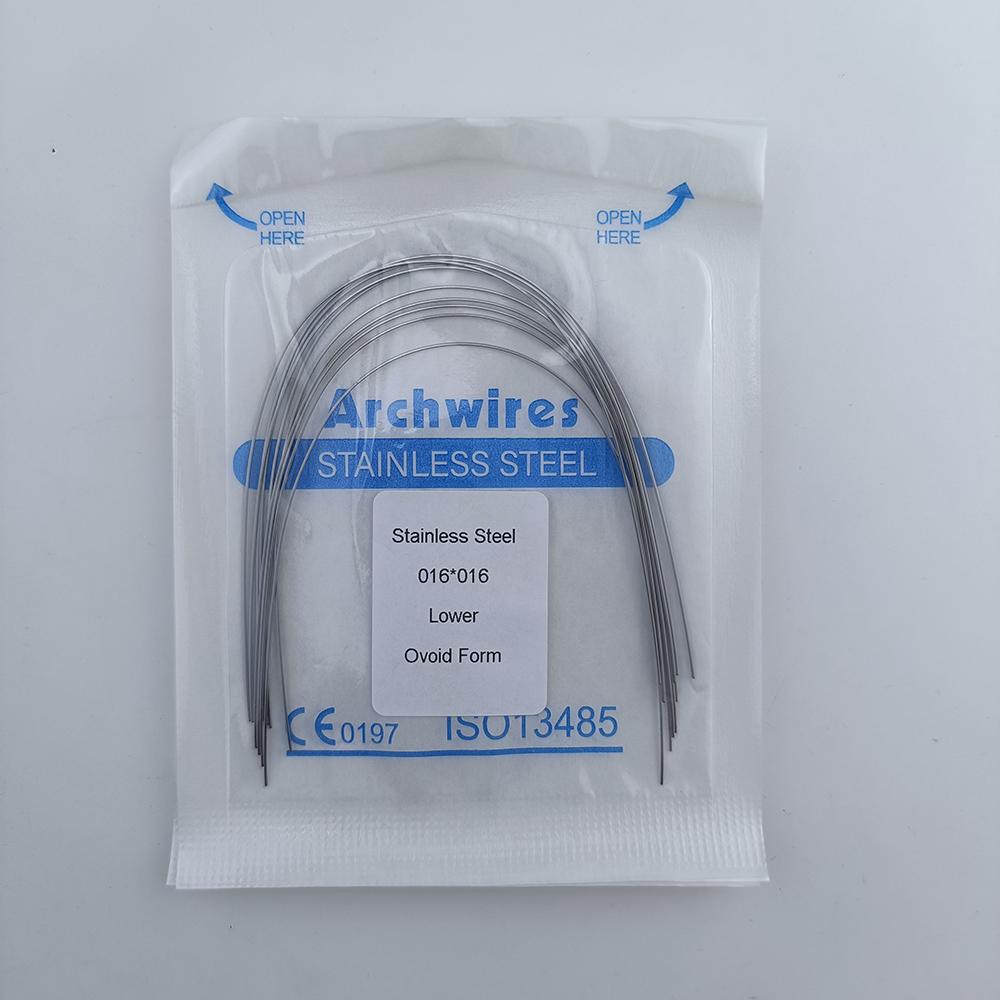 Orthodontische Boogdraad Tandheelkundig Roestvrij Staal Ovaal Vorm Boogdraden Super Elastisch Tandarts Materialen 100 stuks