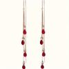 1 Pair Tassel Earrings With Water Drop Ear Lines, Perfect Valentine's Day Gift