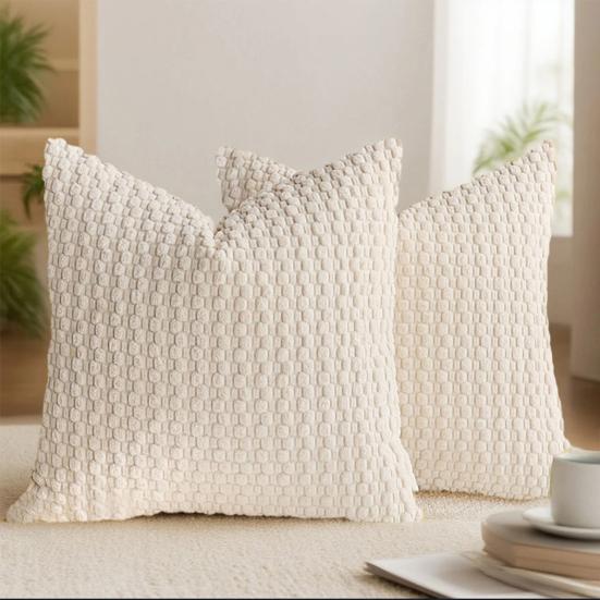 45x45CM Cord Kissenbezug Zierkissenbezug Haus Wohnzimmer Schlafzimmer Sofa Bett Dekorative Quadratische Kissenhülle