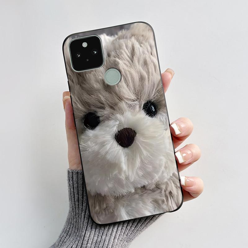 For Google Pixel 5 5A Case Cute Cat Cartoon Love Heart Silicone Soft TPU Back Cover For Pixel 5 5a Shockproof Protective Coque