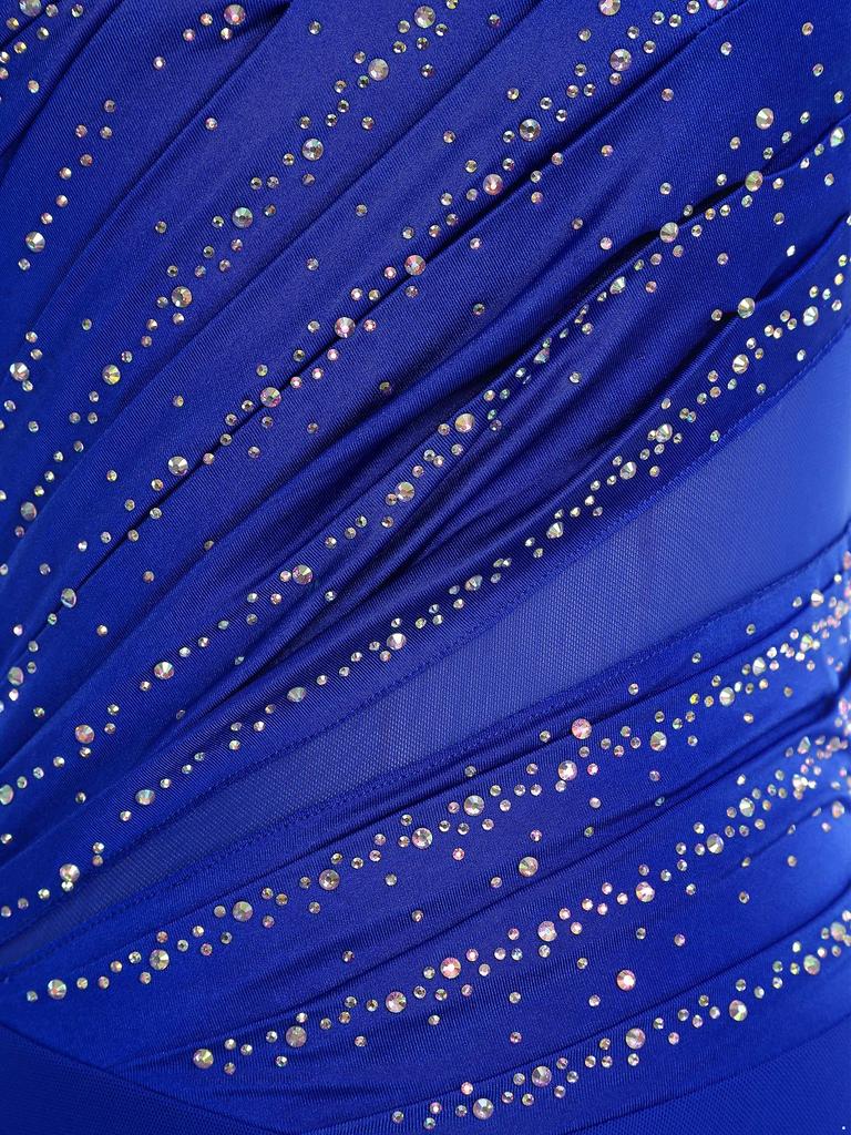 Womens Gymnastics Artistic Figure Skating Ballet Lyrical Dance Leotards Dress Rhinestones Built -In Crotch Buttons Briefs Dress