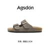 Augustine retro slippers women's 2025 new summer home indoor lazy pedal open-toed beach sandals